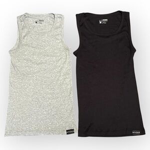 Spyder Men’s Size Medium Gray and Black Cotton Stretch Tank Top Bundle